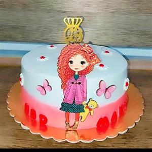 کیک دخترونه، صورتی،شیک،جذاب ،پر ملات....