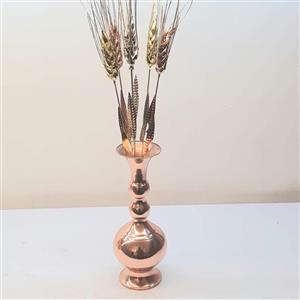 گلدان  مسی با سه گل سنبل،  ،  نانو شده
