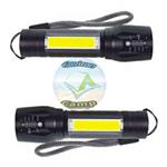چراغ قوه دستی شارژی ضد آب ZLT300 به همراه کابل (MICRO USB) و بند مچی (مداومت نوردر حالت نور کم 7 تا 9 و پرنور 4تا6 ساعت)