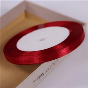 روبان 0.5 سانت ساتن زرشکی (یک حلقه)