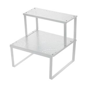 شلف کابینت سفید دو قلو - طبقک و نیم طبقک مدل variera