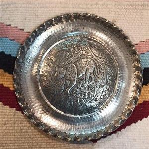 بشقاب مسی قلم زنی 2 