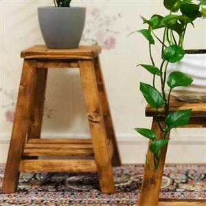 چهارپایه چوبی استند گلدان طبقه دار 20_45