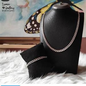 ست کارتیر مردانه گردنبند کارتی استیل نقره ای