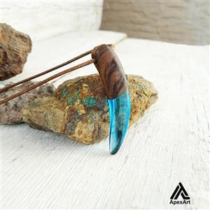 گردنبند رزینی طرح عاج فیل