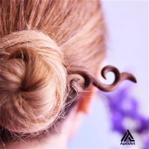 سیخ مو چوبی طرح اسلیمی