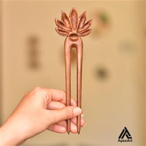 سیخ مو چوبی طرح گل