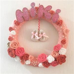 حلقه اسم دخترانه طرح گل و کفش