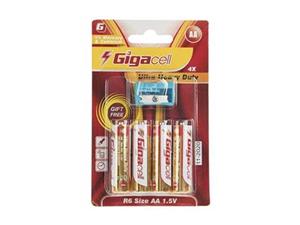 باتری قلمی گیگاسل پاور مدل Ultra Heavy Duty بسته 4 عددی Gigacell Ultra Heavy Duty AA Battery Pack of 4