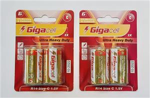 باتری C گیگاسل مدل Ultra Heavy Duty بسته 2 عددی Gigacell Ultra Heavy Duty C Battery Pack of 2