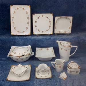 سرویس چینی 101 پارچه پردیس مدل گلاره طلایی