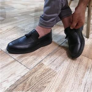 کفش کالج منگوله دار پوست ماری زیره پی وی سی و دور دوخت