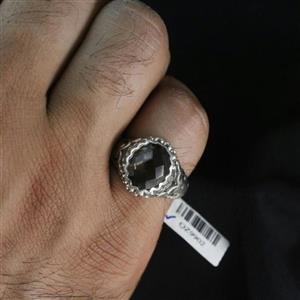 انگشتر کوارتز دودی خوش دست اصل ( انگشتر مردانه )