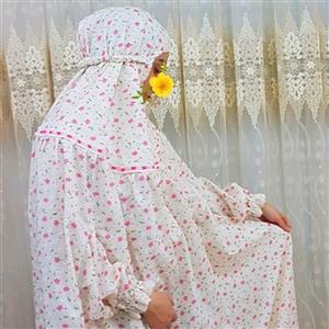 چادر نماز نجمه با روبان دورسینه