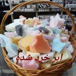 ابر خرد شده رنگارنگ با‌کیفیت عالی جذاب و خوشرنگ مخصول پر کردن بالشت کوسن عروسک صندلی مبل و...کیلویی 