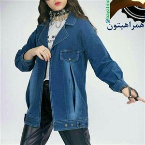 مانتو لی دخترانه مدل کتی نوجوان و زنانه تک رنگ آبی تیره سایز بندی