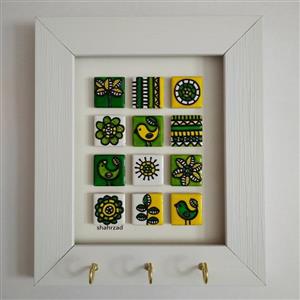 جاکلیدی کاشی ویترای رنگ بندی سبز