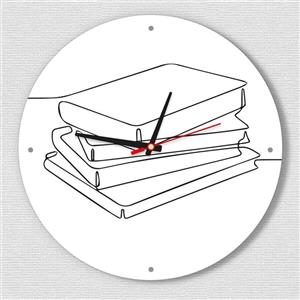 ساعت دیواری ساده فانتزی کتاب مان لیزر