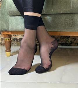 جوراب شیشه ای دو ربع کفه دار