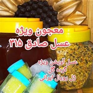 معجون ترکیبی عسل آویشن ویژه، ژل رویال ایرانی و گرده گل صادق315 (1010گرمی)