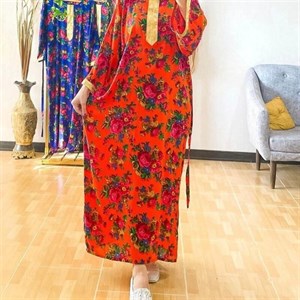 پیراهن ساحلی زنانه آستین کوتاه نخی کد 55