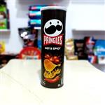 چیپس پرینگلز  PRINGLES با طعم هات و باربیکیو 165 گرمی