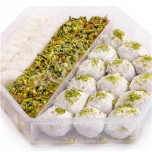 شیرینی دو لوز و قطاب طرح شش گوش  سنتی یزد