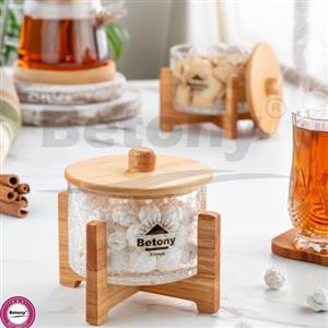 قندان بلور پایه چوب بتونی