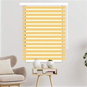 پرده زبرا کنفی رنگ لیمو ای جنس درجه یک ترک عرض 100 ارتفاع 150