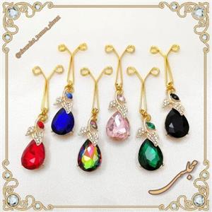 گیره روسری حجاب آویز نگینی 25 زیورآلات_ترمه_اهواز