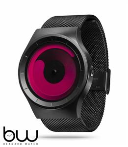 ساعت مچی عقربه ای زیرو مدل Mercury Black-Magenta Unisex Ziiiro Watch 