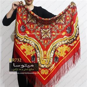 روسری مجلسی ایتالیایی طرح میهن قرمز