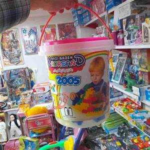  اسباب بازی لگو سطلی 70 قطعه ساختمان بازی آجر به  بسیار خوب