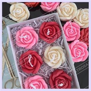 شمع گل رز  _ شمع گل  _ شمع قرمز