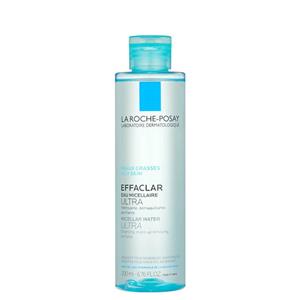  محلول پاک کننده آرایش پوست های چرب و حساس لاروش پوزای مدل Effaclar حجم 200 میل La Roche Posay Effaclar Micellar Water Makeup Remover For Oily And Sensitive Skin 200ml
