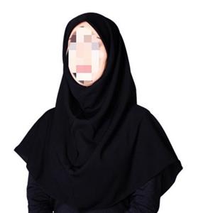 مقنعه دانشجویی پفکی کرپ 100