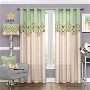 پرده جدید پذیرایی پانچ دو قواره آماده طرح اسلیمی کد 6396