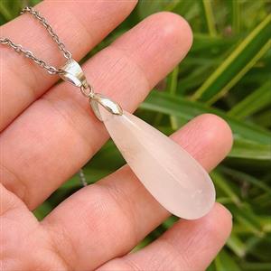 گردنبند از سنگ در نجف اصل، طرح قطره (اشک سه بعدی ) با زنجیر