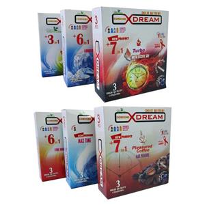 کاندوم ایکس دریم مدل جور 3 مجموعه 6 عددی