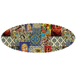 رانر مخمل رنس مدل R2-42132 سایز 100x40 سانتی متر