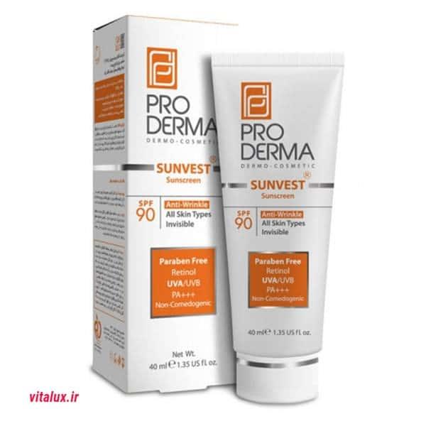 کرم ضد آفتاب و ضد چروک پرودرما مدل SPF90 حجم 40 میلی لیتر