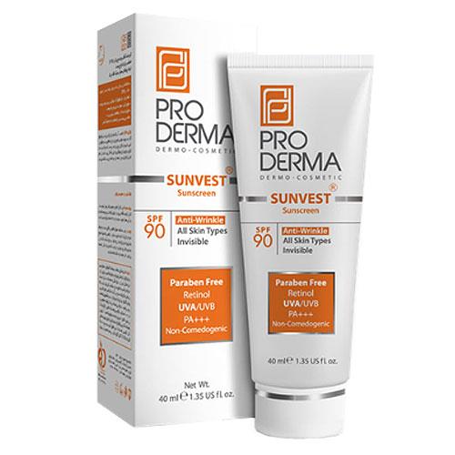 کرم ضد آفتاب و ضد چروک پرودرما مدل SPF90 حجم 40 میلی لیتر