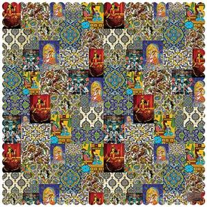 رومیزی مخمل رنس مدل T7-42132 سایز 140x140 سانتی متر