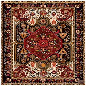 رومیزی مخمل رنس مدل T7-42458 سایز 140x140 سانتی متر