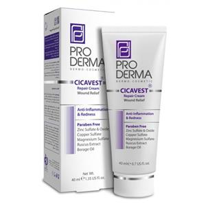 کرم بازسازی کننده پوست پرودرما مناسب انواع پوست 40 میلی لیتر Pro Derma Cicavest Repair Cream 40 ml