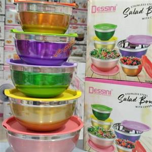 ست لگن استیل مارک معروف دسینی سایز 18 20 22 24 26 ساخت چین کیفیت فوق العاده