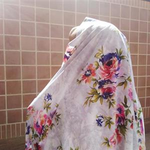 پارچه چادر عروس و مجلسی نگین دار و سه بعدی اصل اندونزی