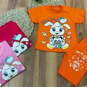 تیشرت و شلوارک نقلی دخترانه