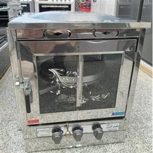 تنور گازی سه کاره تمام استیل ساج دار گوهر آذران(گوهر آسایش)