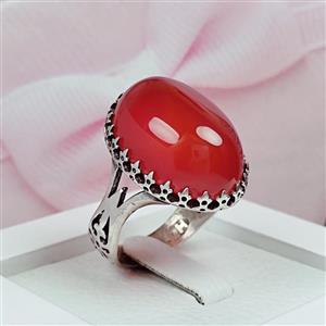 انگشتر مردانه عقیق سرخ (6009)